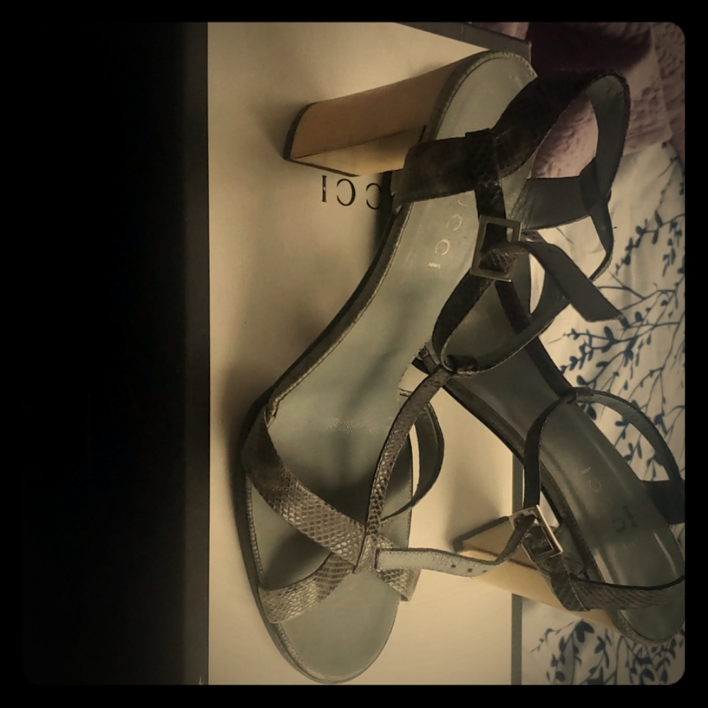 Gucci Snake Skin Vintage Sandals